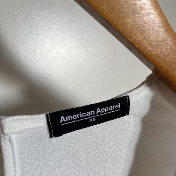 American Apparel Ivory Stretch Crepe Dress - Picture 6 of 8